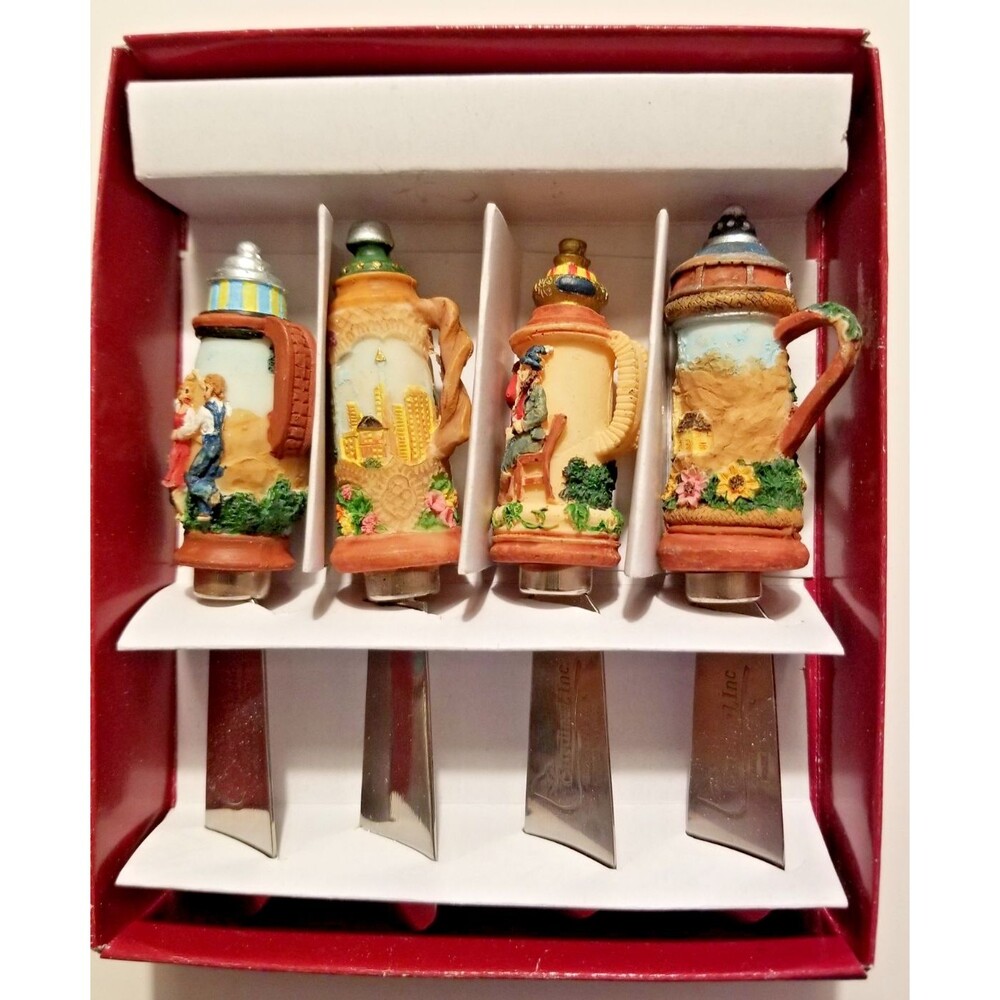 Beer Stein Gourmet Spreaders by Spreadables Set of 4 Stainless Steel
